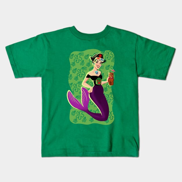 fan mermaid Kids T-Shirt by melivillosa